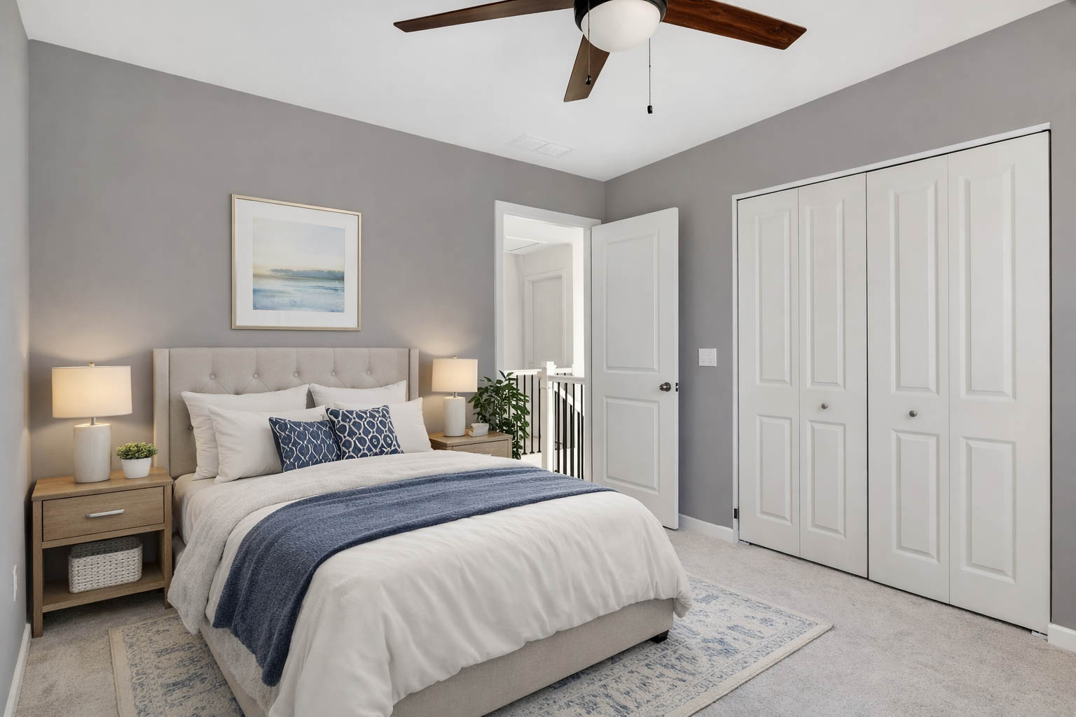 Bedroom with a king bed and a closet at Home at Ashcroft